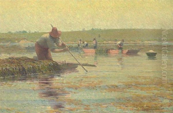 River Weeders Oil Painting by Edward Herbert Barnard