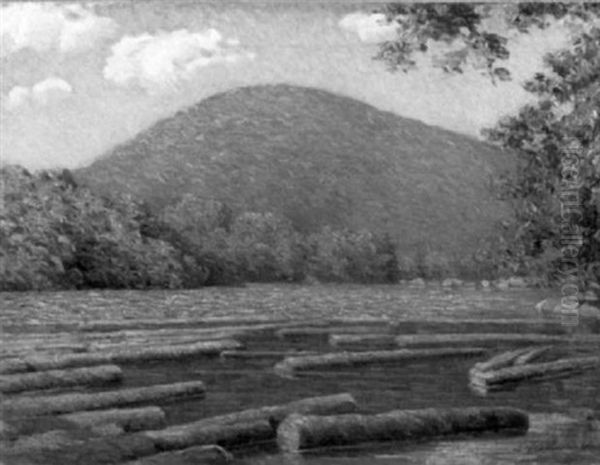 Logging In New Hampshire Oil Painting by Edward Herbert Barnard