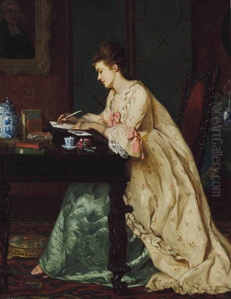 The Letter Oil Painting by Frederick Barnard