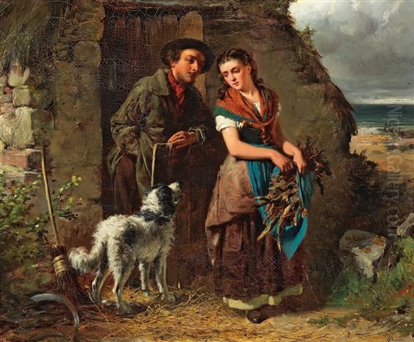 The Admirer Oil Painting by Edward Charles Barnes