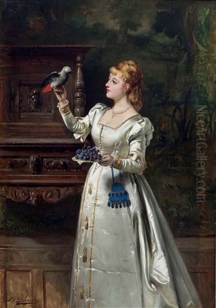 Young Lady Oil Painting by Edward Charles Barnes