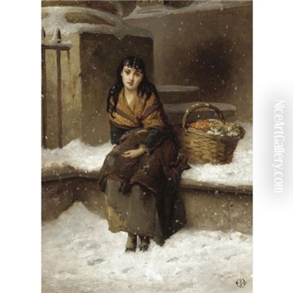 A Winter's Rest Oil Painting by Edward Charles Barnes