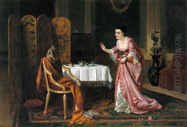 Temptation Oil Painting by Edward Charles Barnes