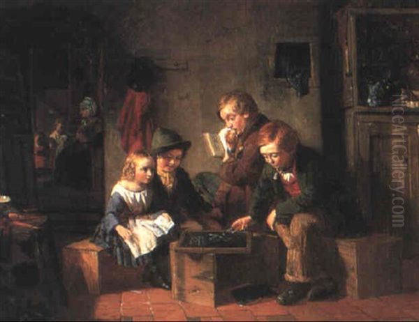 The Magnet Oil Painting by Edward Charles Barnes