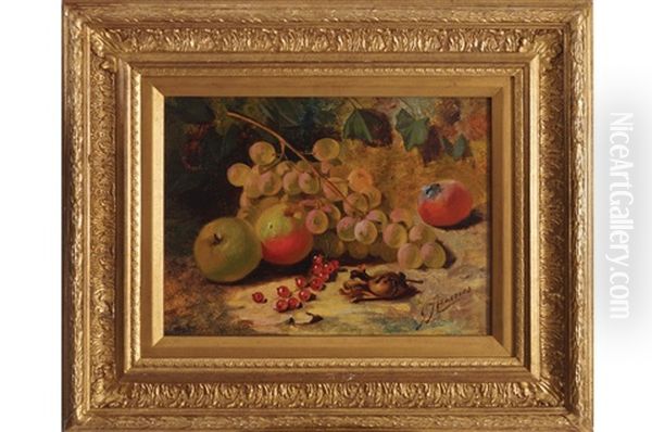 Still Life Of Fruit Oil Painting by Gertrude Jameson Barnes