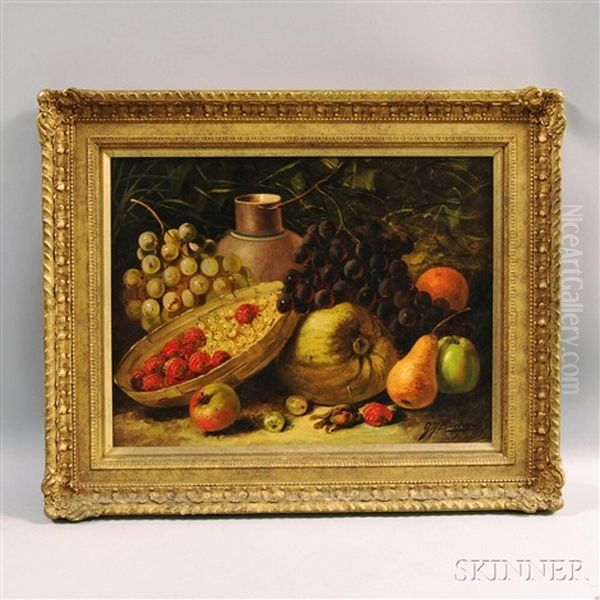 Still Life With Fruit Oil Painting by Gertrude Jameson Barnes