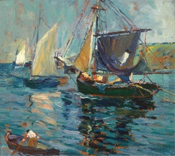 Breezy Day Oil Painting by Thomas P. Barnett