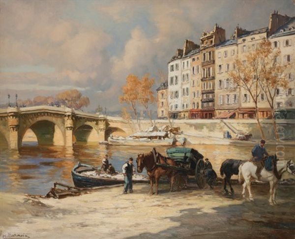 Paris Oil Painting by Henri Alphonse Barnoin