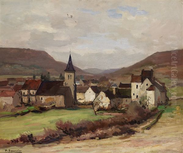 Le Village Oil Painting by Henri Alphonse Barnoin