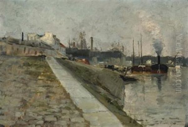 A View Of The Quay Oil Painting by James Macdonald Barnsley