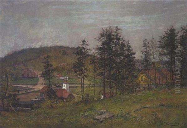 Village In The Eastern Townships Oil Painting by James Macdonald Barnsley