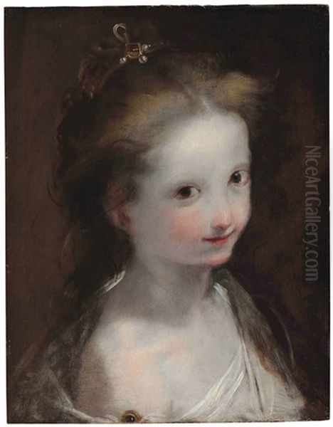 Study Of The Head Of A Girl Oil Painting by Federico Barocci