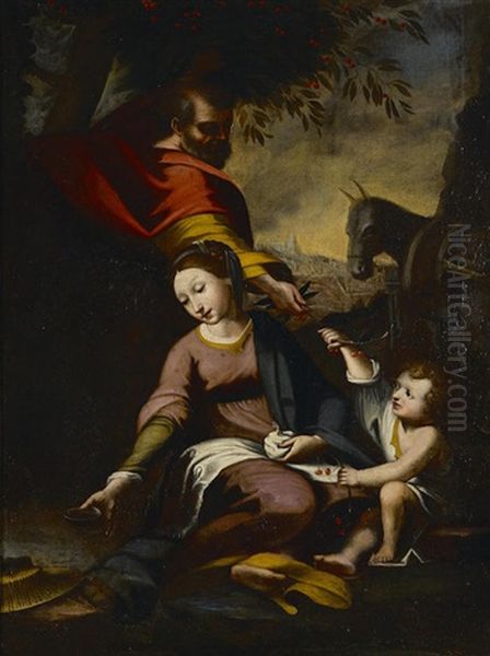 Flight Into Egypt Oil Painting by Federico Barocci