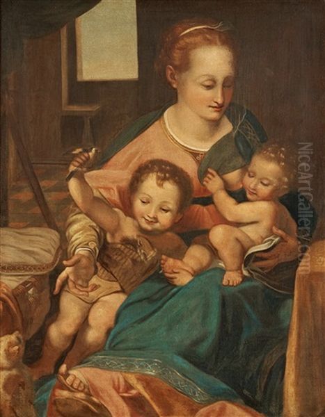 Virgin And Child With St. John Oil Painting by Federico Barocci