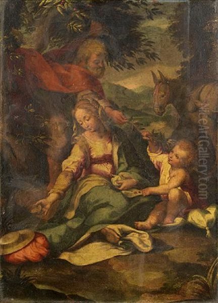 The Rest On The Flight Into Egypt Oil Painting by Federico Barocci