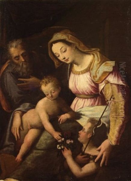 La Sainte Famille Et Saint Jean Baptiste Oil Painting by Federico Barocci