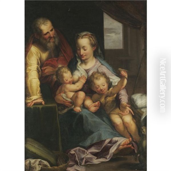 The Holy Family With The Infant Saint John The Baptist Oil Painting by Federico Barocci