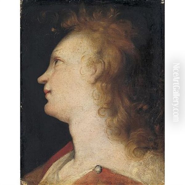 Study Of The Head Of The Angel Gabriel Oil Painting by Federico Barocci