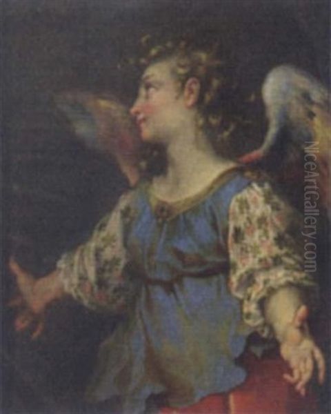 An Angel Oil Painting by Federico Barocci