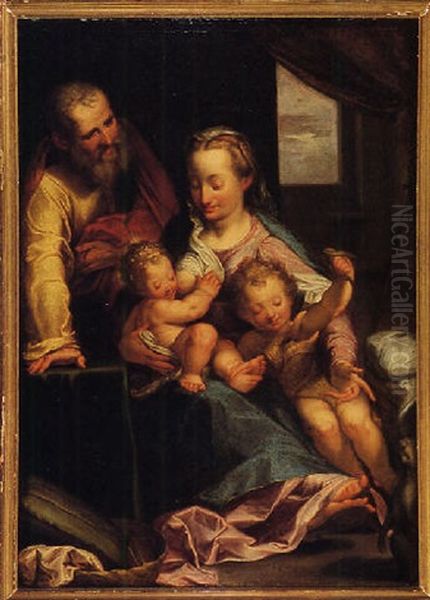 Madonna De La Gatta Oil Painting by Federico Barocci