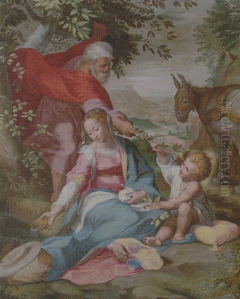 The Rest On The Flight Into Egypt Oil Painting by Federico Barocci