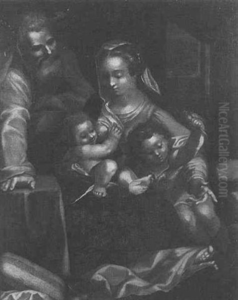 La Madonna Del Gatto Oil Painting by Federico Barocci