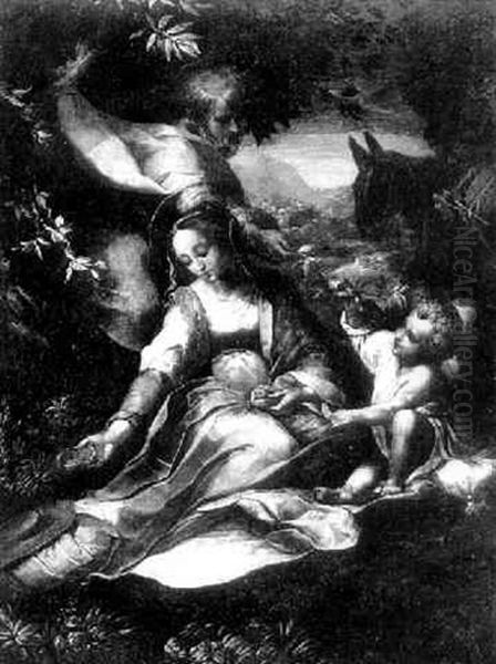 Rest On Thefflight Into Egypt by Federico Barocci