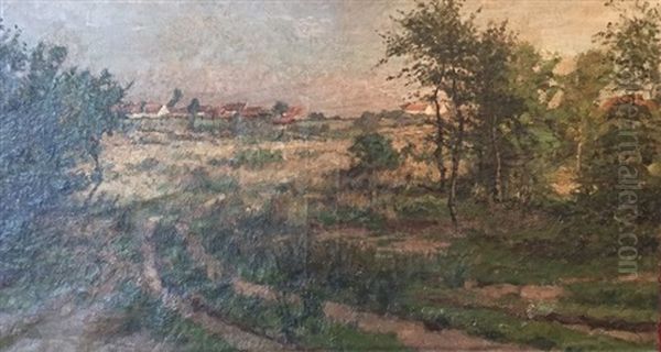 Fermes Au Bout D'un Chemin Oil Painting by Theodore Baron