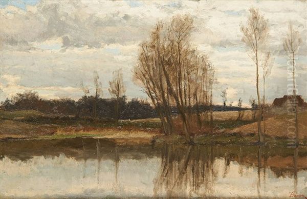 Cours D'eau En Automne Oil Painting by Theodore Baron