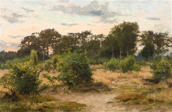 Paysage - Bruyere Oil Painting by Theodore Baron