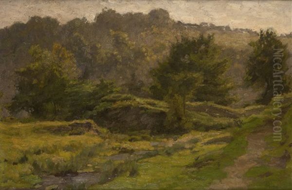 Vue De La Riviere Oil Painting by Theodore Baron