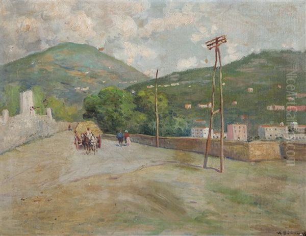 Alle Falde Del Vesuvio Oil Painting by Carlo Adolfo Barone