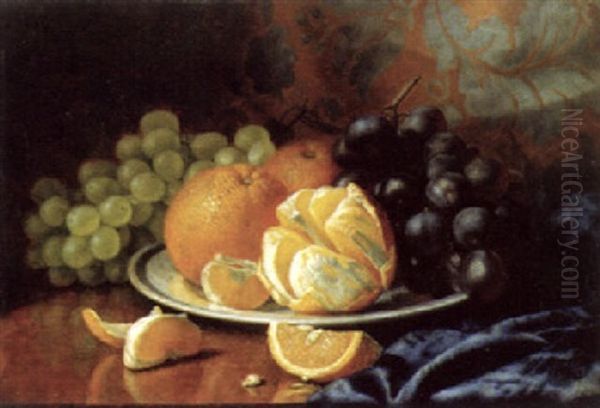 Still Life With Fruit Oil Painting by William Barr