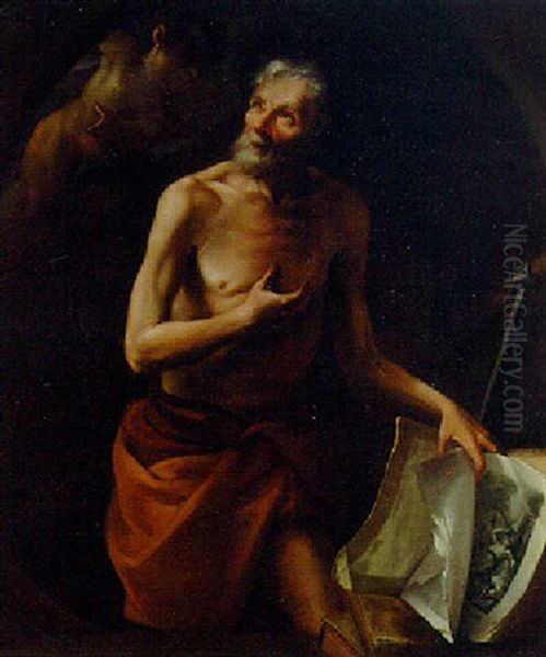 Saint Jerome Oil Painting by Johannes Barra