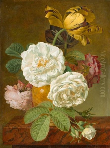 Blumenstilleben Oil Painting by Jacques Barraband