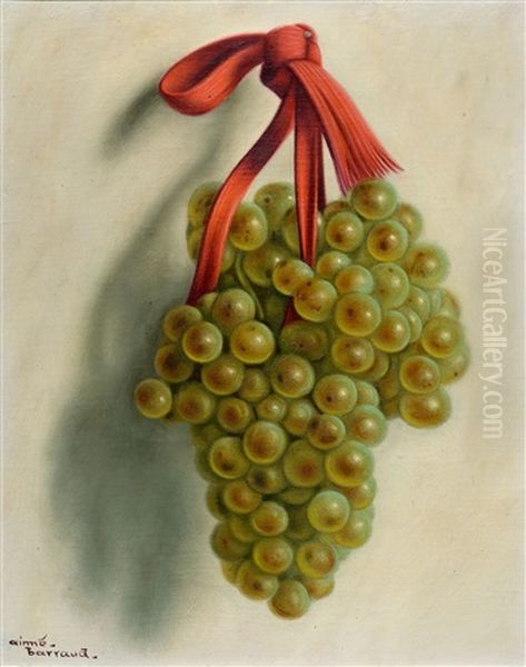 Still-life With Grapes Oil Painting by Aime Victor Barraud