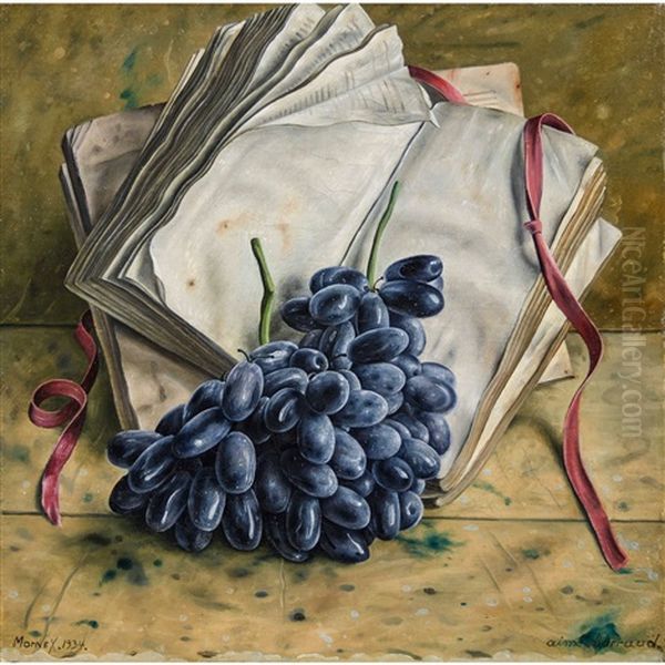 Nature Morte Aux Raisins Oil Painting by Aime Victor Barraud