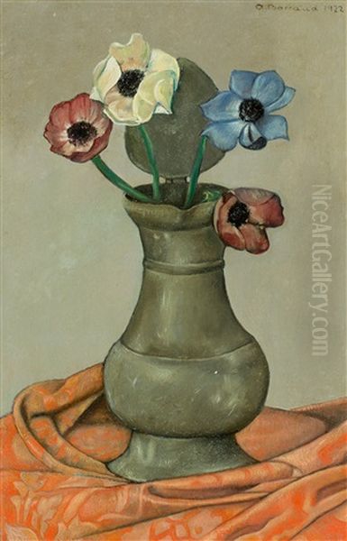 Anemones Oil Painting by Aime Victor Barraud