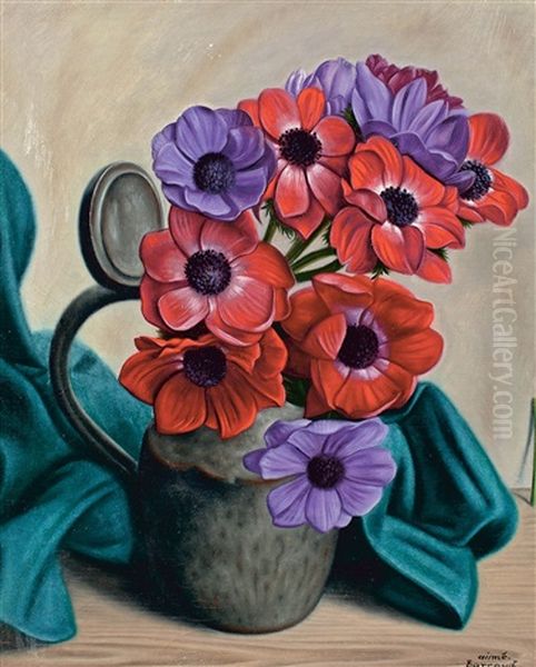 Nature Morte Aux Pavots Oil Painting by Aime Victor Barraud