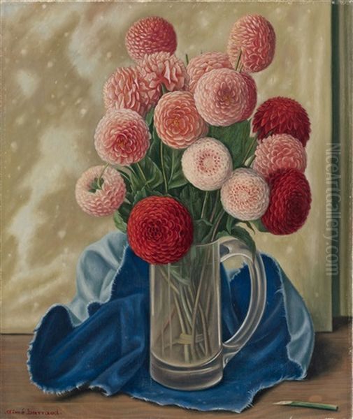 Dahlias Oil Painting by Aime Victor Barraud