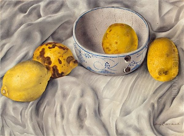 Nature Morte Aux Citrons Oil Painting by Aime Victor Barraud