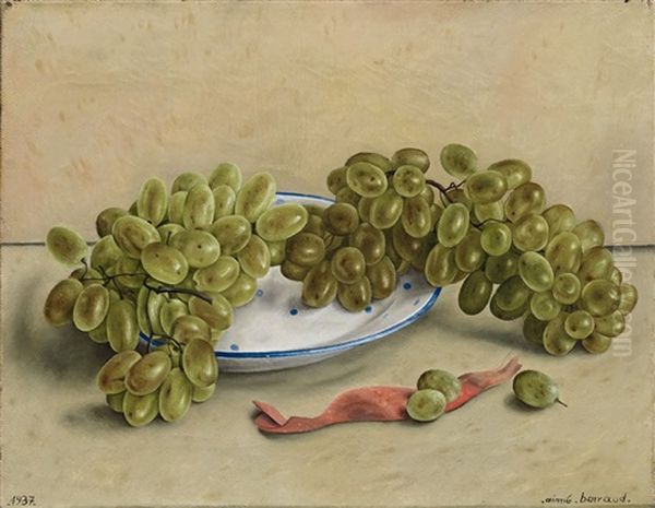 Nature Morte Aux Raisins Oil Painting by Aime Victor Barraud