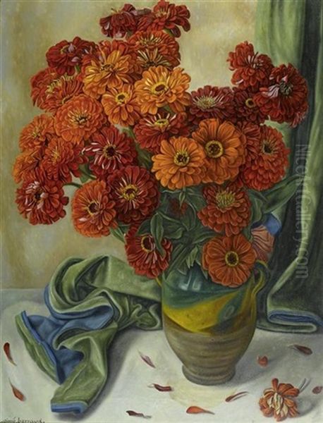 Bouquet De Fleurs Oil Painting by Aime Victor Barraud