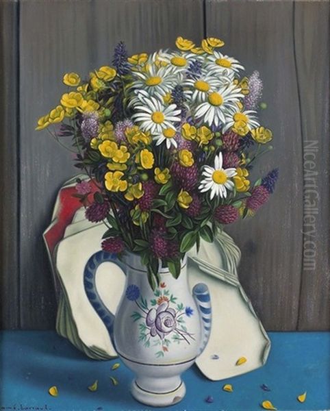 Nature Morte Aux Fleurs De Champ Oil Painting by Aime Victor Barraud