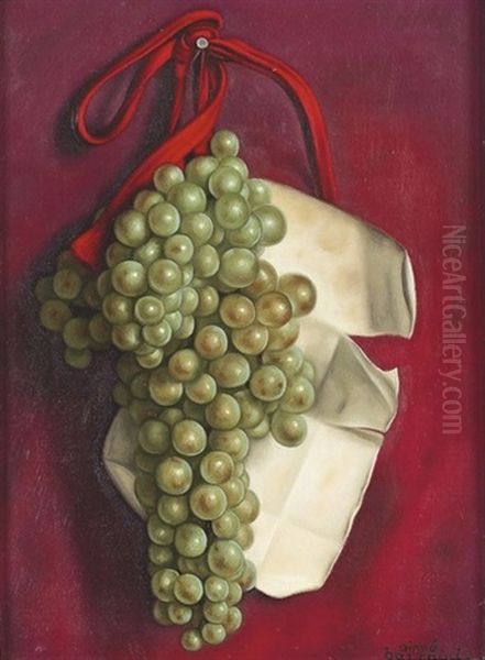 Nature Morte Aux Raisins Et A La Feuille Oil Painting by Aime Victor Barraud