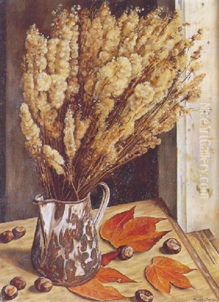 Nature Morte Avec Chataignes Oil Painting by Aime Victor Barraud