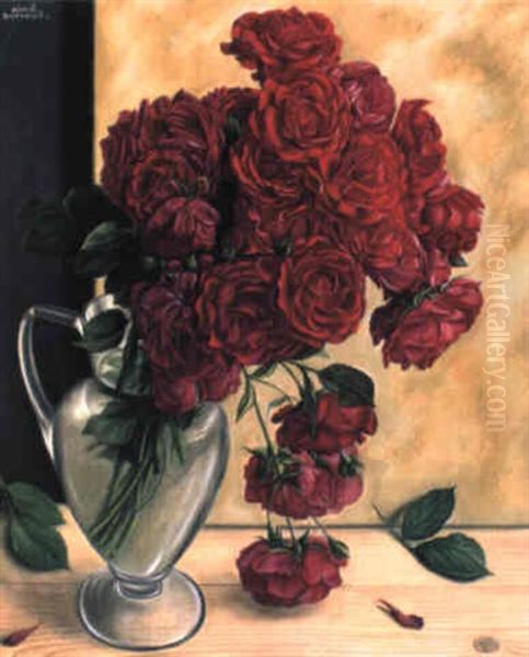 Les Roses Oil Painting by Aime Victor Barraud