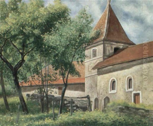 Die Kirche Von Essert Oil Painting by Aime Victor Barraud