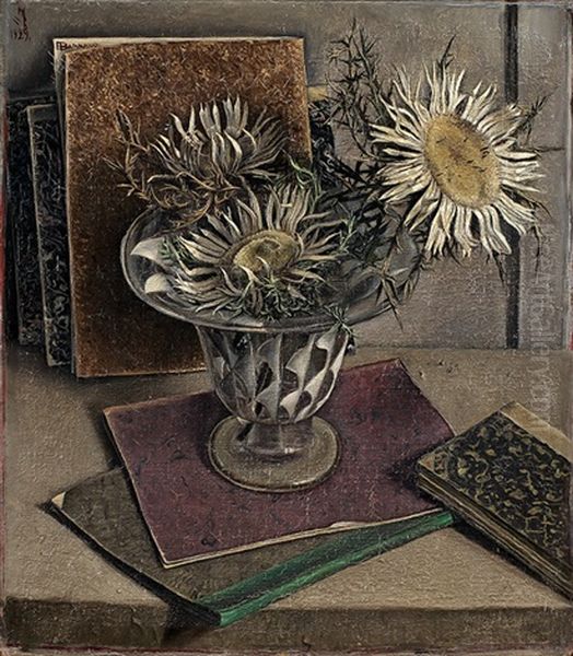 Le Bouquet De Chardons Oil Painting by Francois Emile Barraud