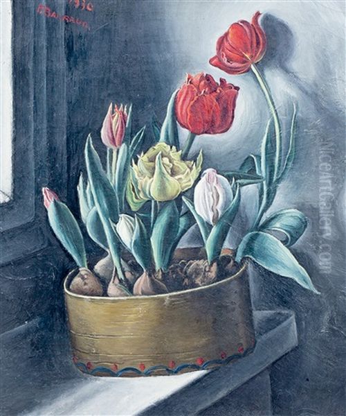 Tulipes Oil Painting by Francois Emile Barraud